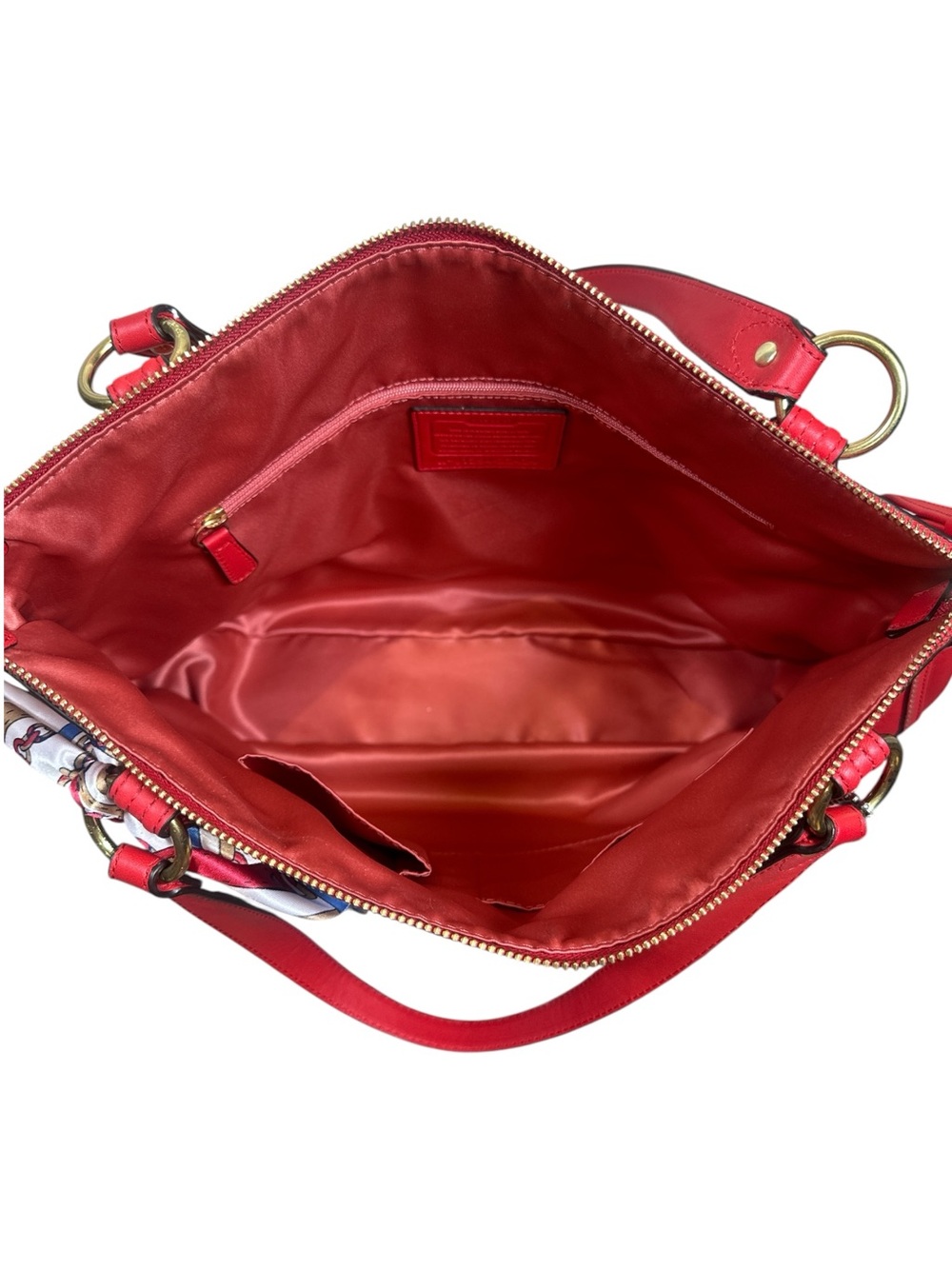 Coach Poppy Hallie Leather Tote - Picture 10 of 16